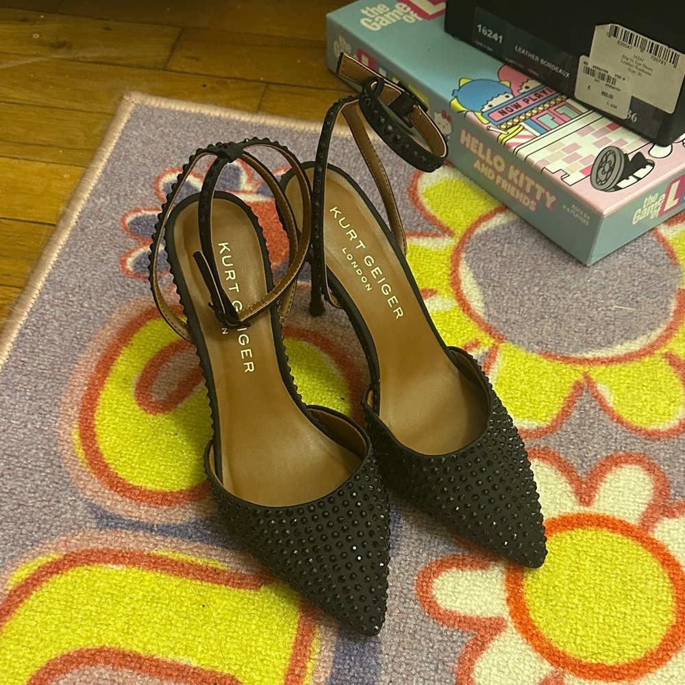 Kurt Geiger Black Studded Heels